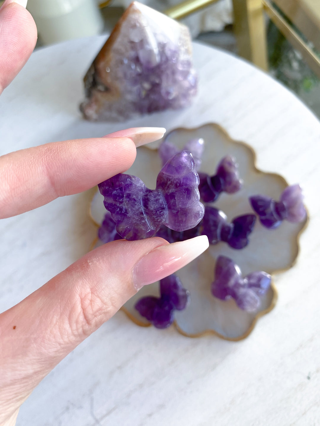 Amethyst Mini Butterfly Carving