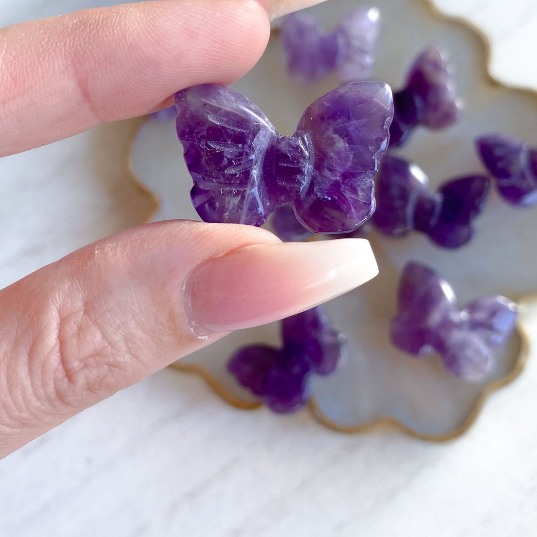 Amethyst Mini Butterfly Carving