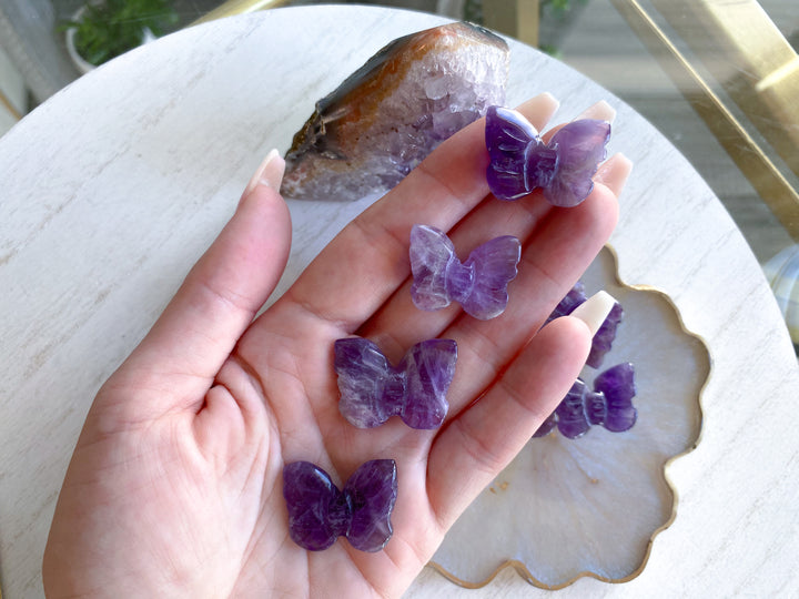 Amethyst Mini Butterfly Carving