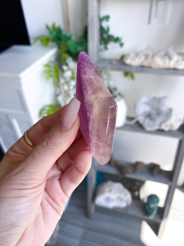 Purple Rainbow Fluorite Diamond