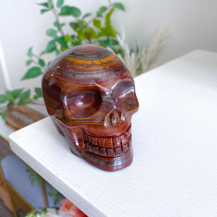 Large Tiger Iron Skull 1.8lb