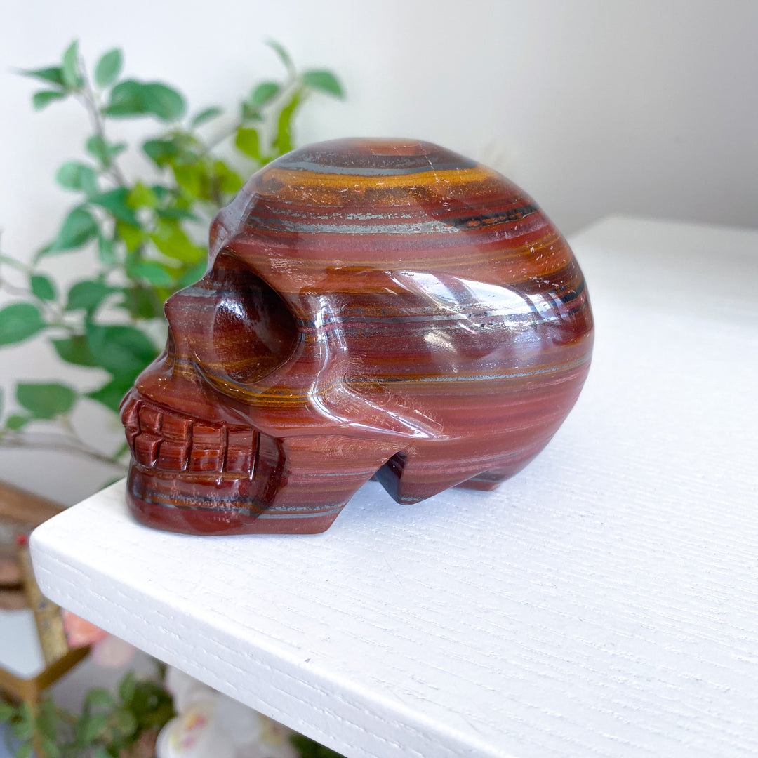 Large Tiger Iron Skull 1.8lb