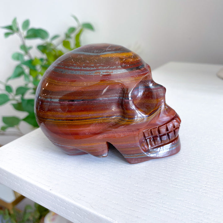 Large Tiger Iron Skull 1.8lb