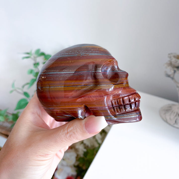 Large Tiger Iron Skull 1.8lb