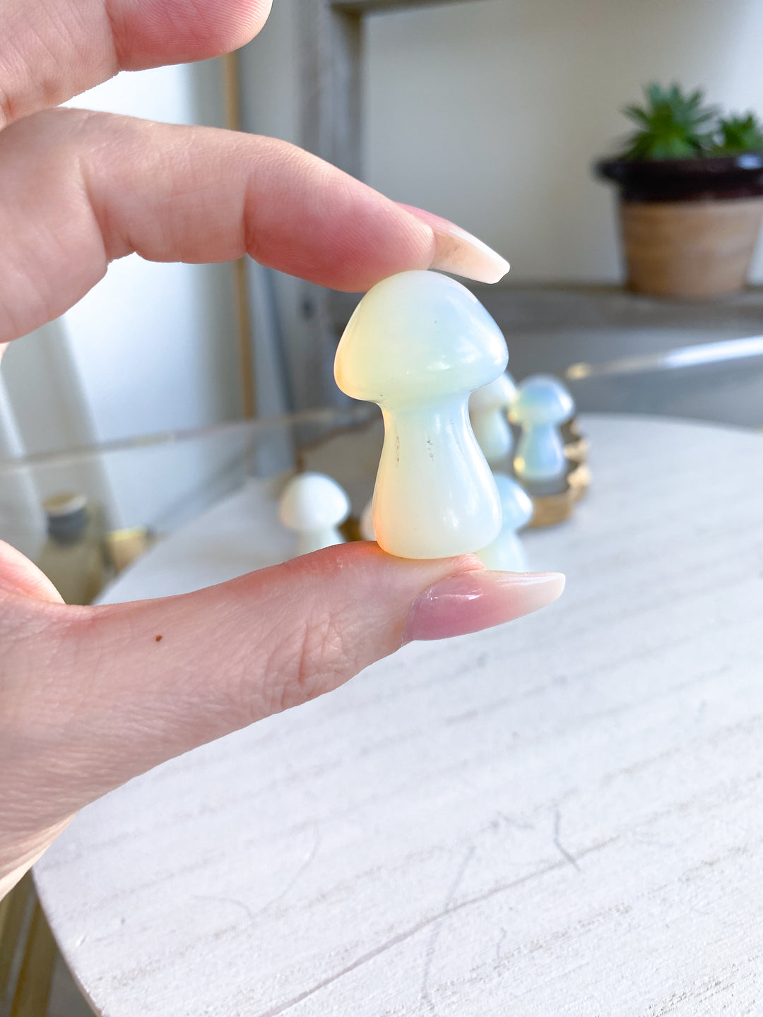 Cute Opalite Mushroom 1"