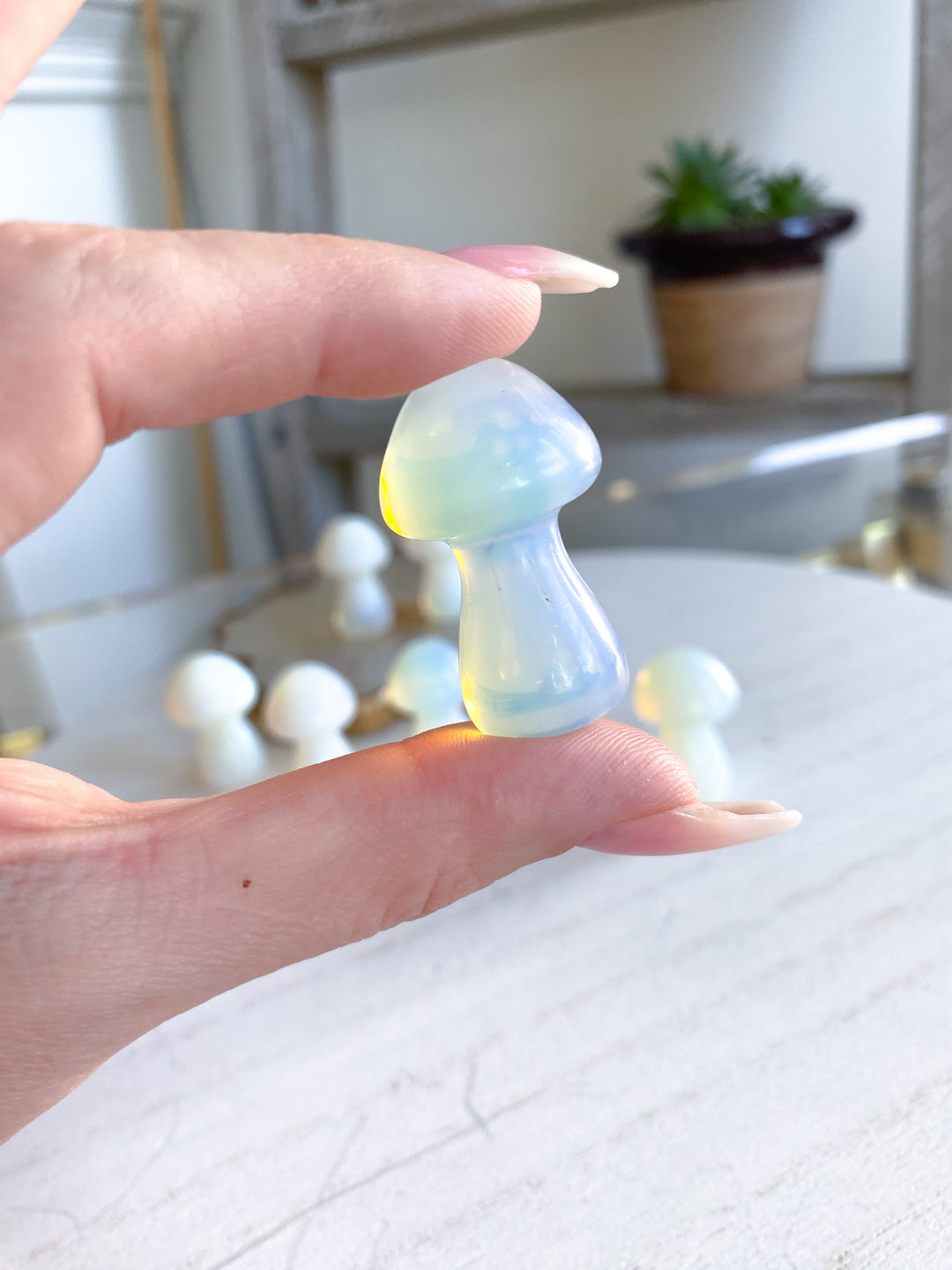 Cute Opalite Mushroom 1"