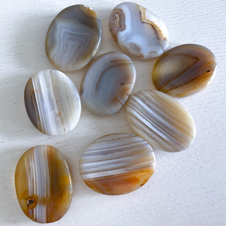 Banded Agate Worry Stone