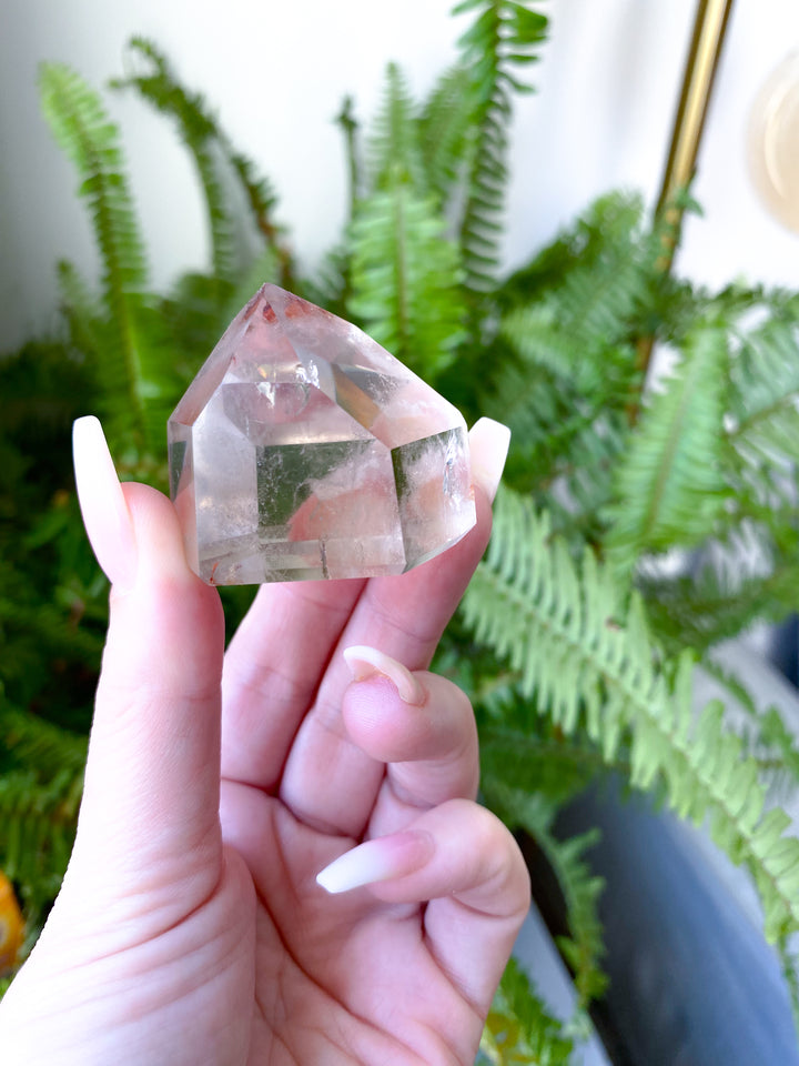 Tiny Natural Citrine Point with Hematite
