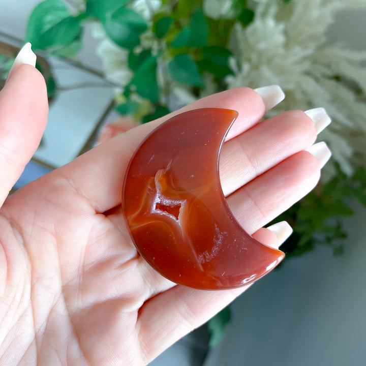 Carnelian Moon with Druse Portal 