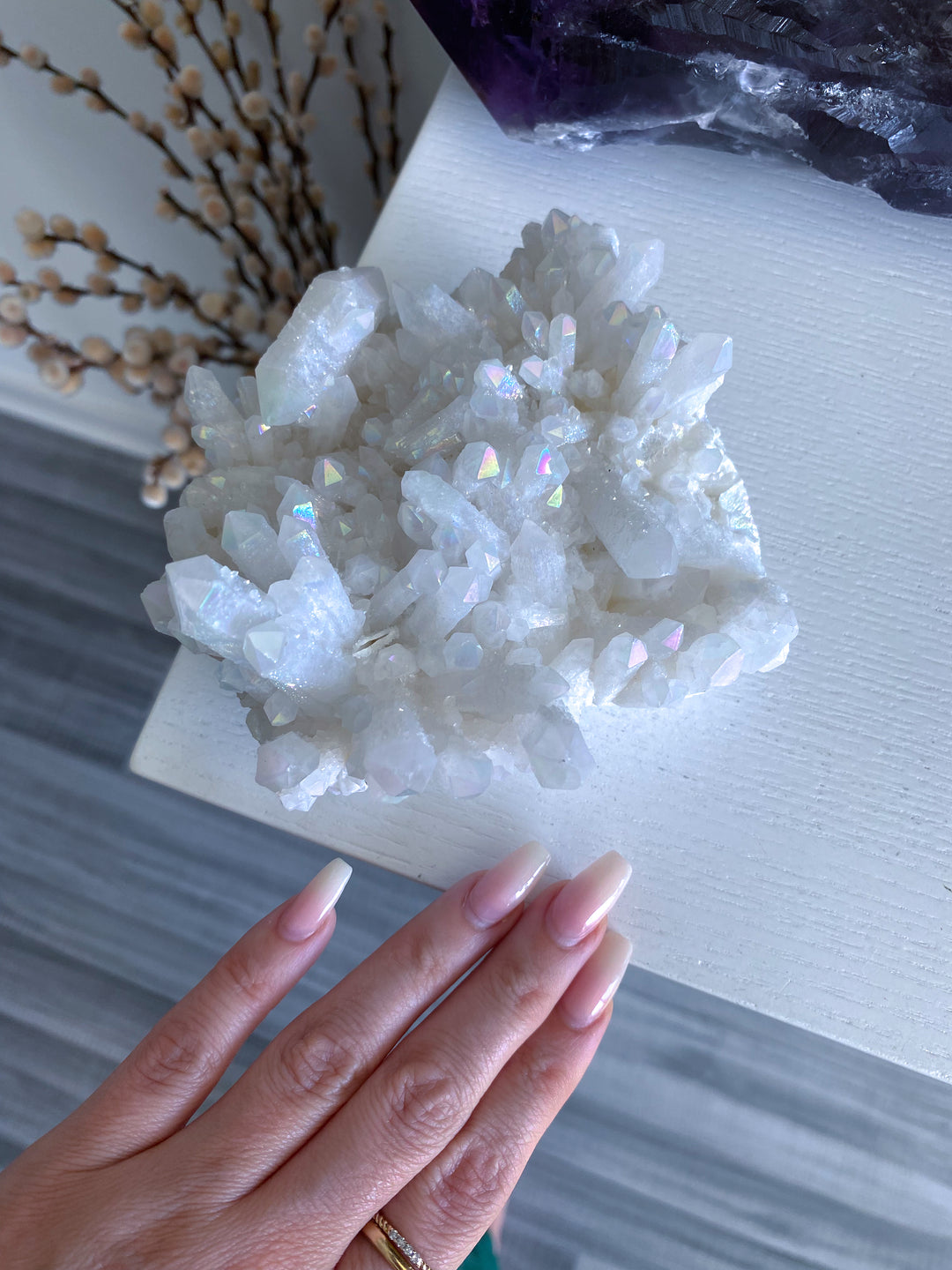 Super Sparkly Angel Aura Quartz Chunk #1