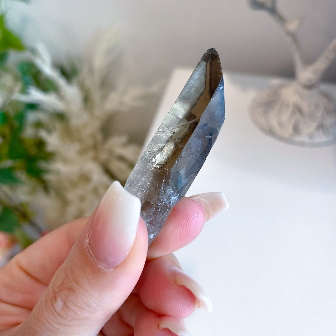 Triplet Raw Smokey Quartz Point 