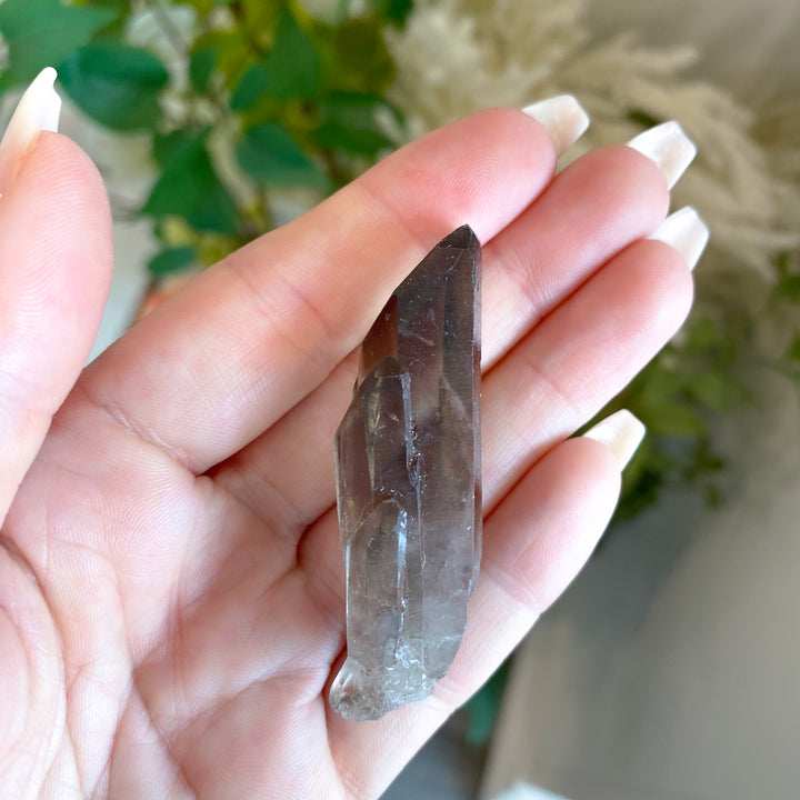 Triplet Raw Smokey Quartz Point 