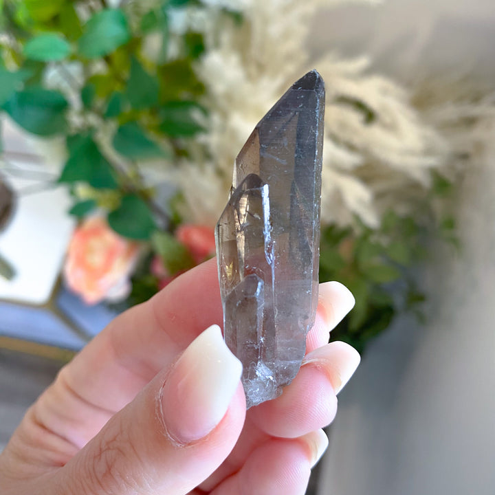 Triplet Raw Smokey Quartz Point 