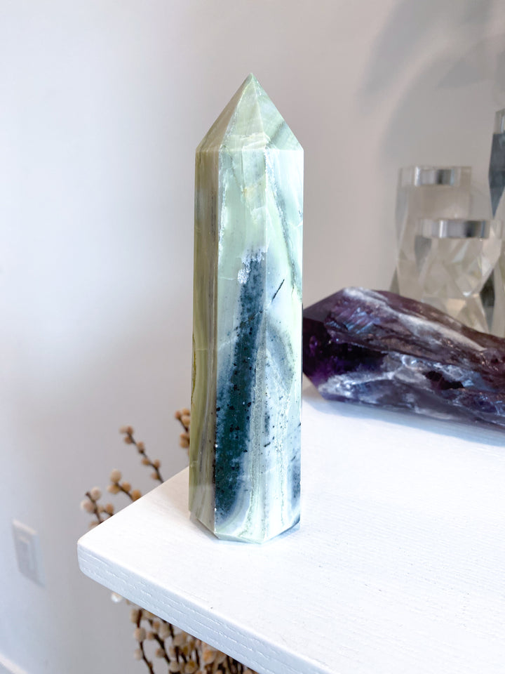 XL Green Serpentine Tower 7"