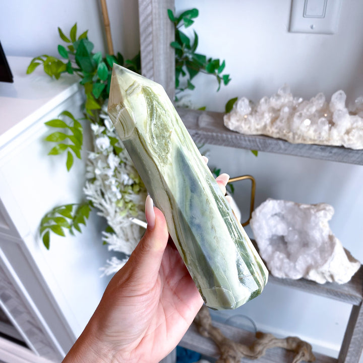 XL Green Serpentine Tower 7"
