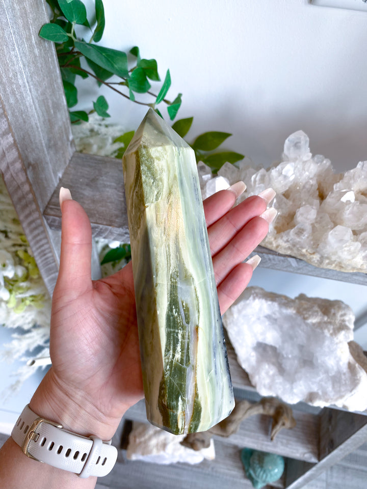 XL Green Serpentine Tower 7"