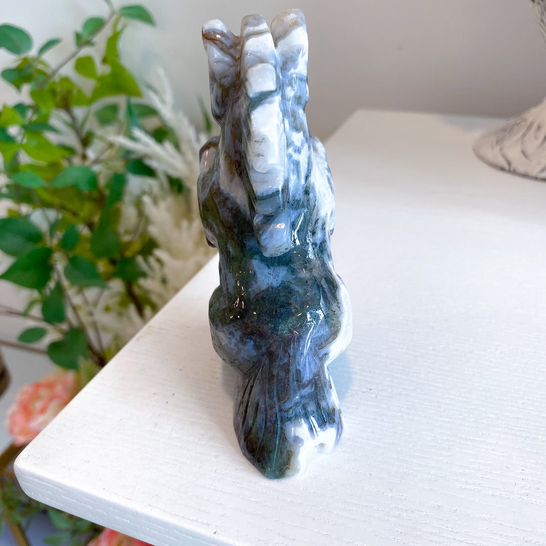 Large Moss Agate Horse 