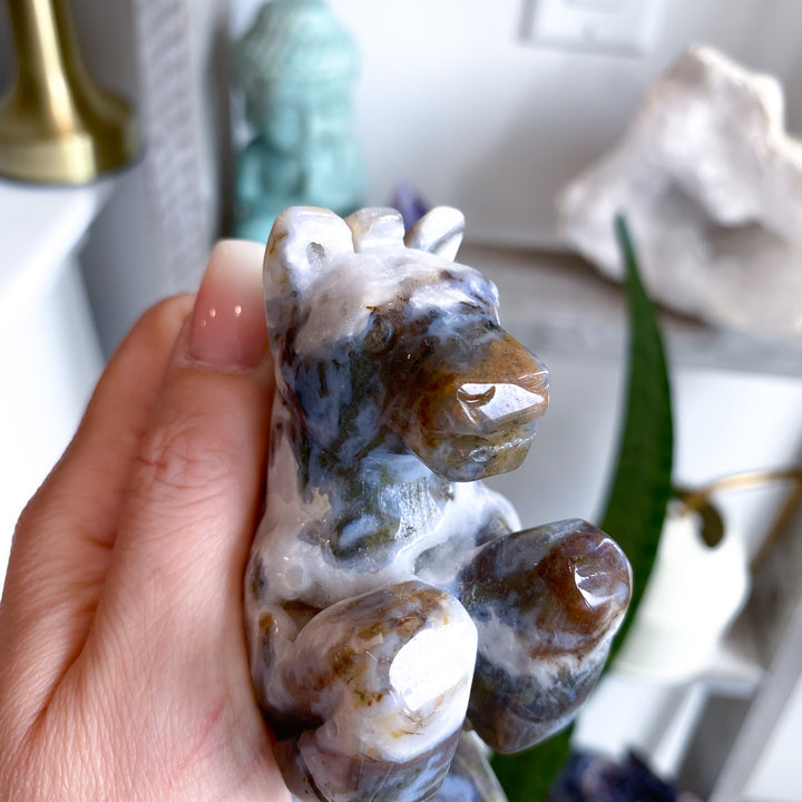 Large Moss Agate Horse 