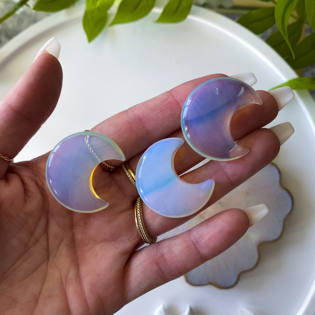 Opalite Mini Moon Carving