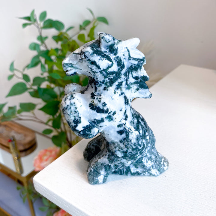 Large Moss Agate Horse 