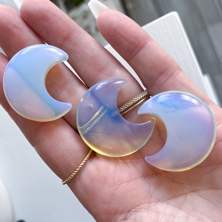 Opalite Mini Moon Carving