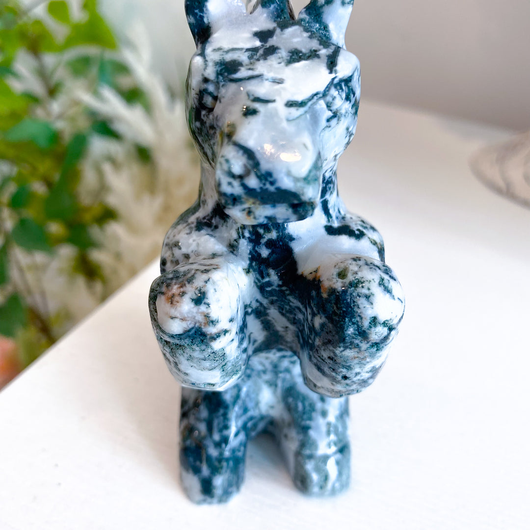 Large Moss Agate Horse 