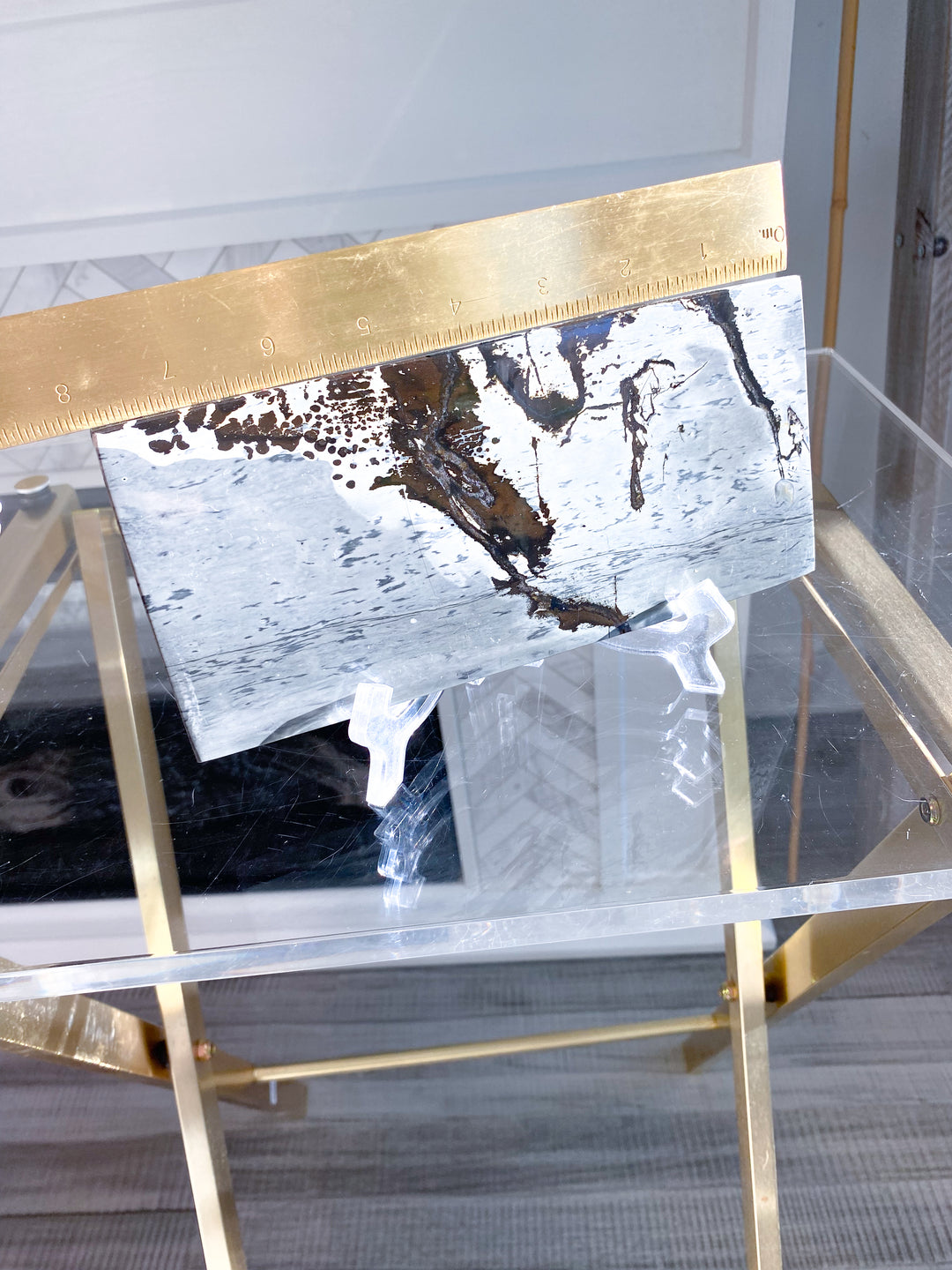 Gorgeous Picture Jasper Slab on Stand