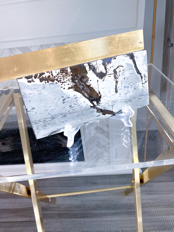 Gorgeous Picture Jasper Slab on Stand