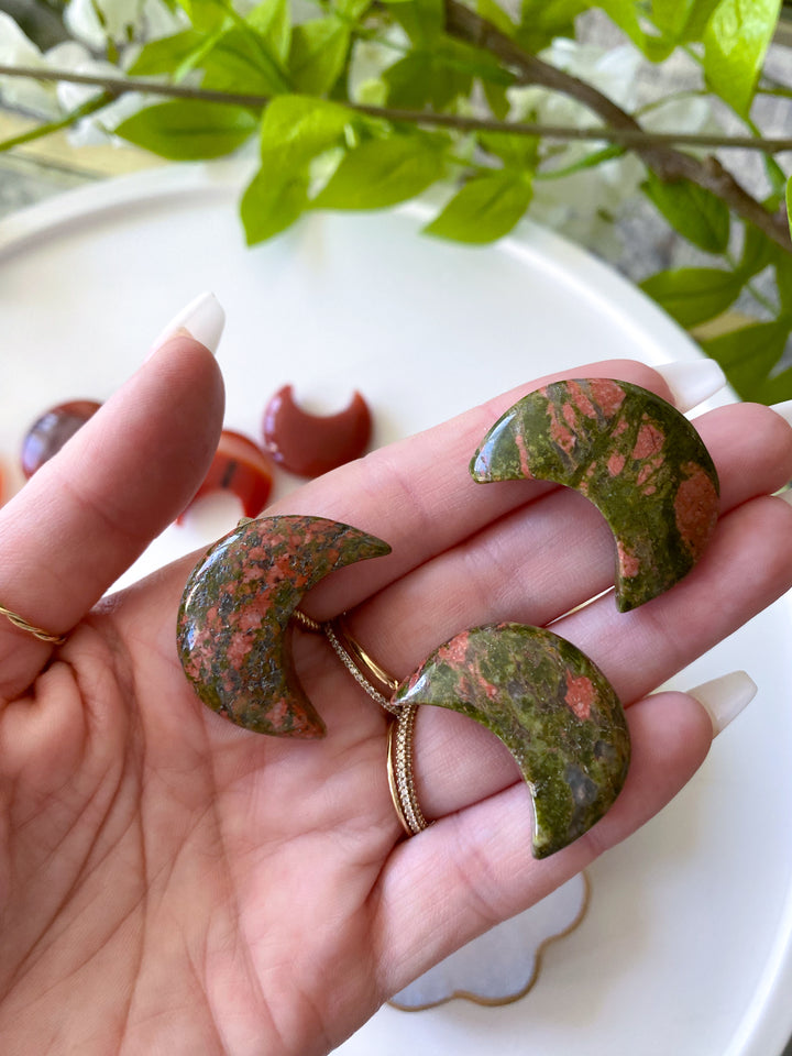 Unakite Mini Moon 1"