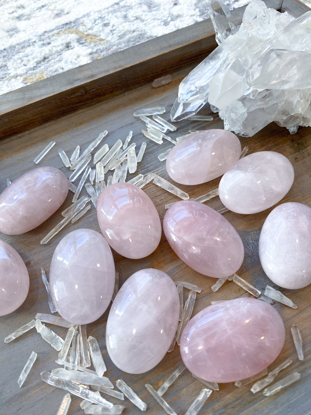 Rose Quartz Small Palm