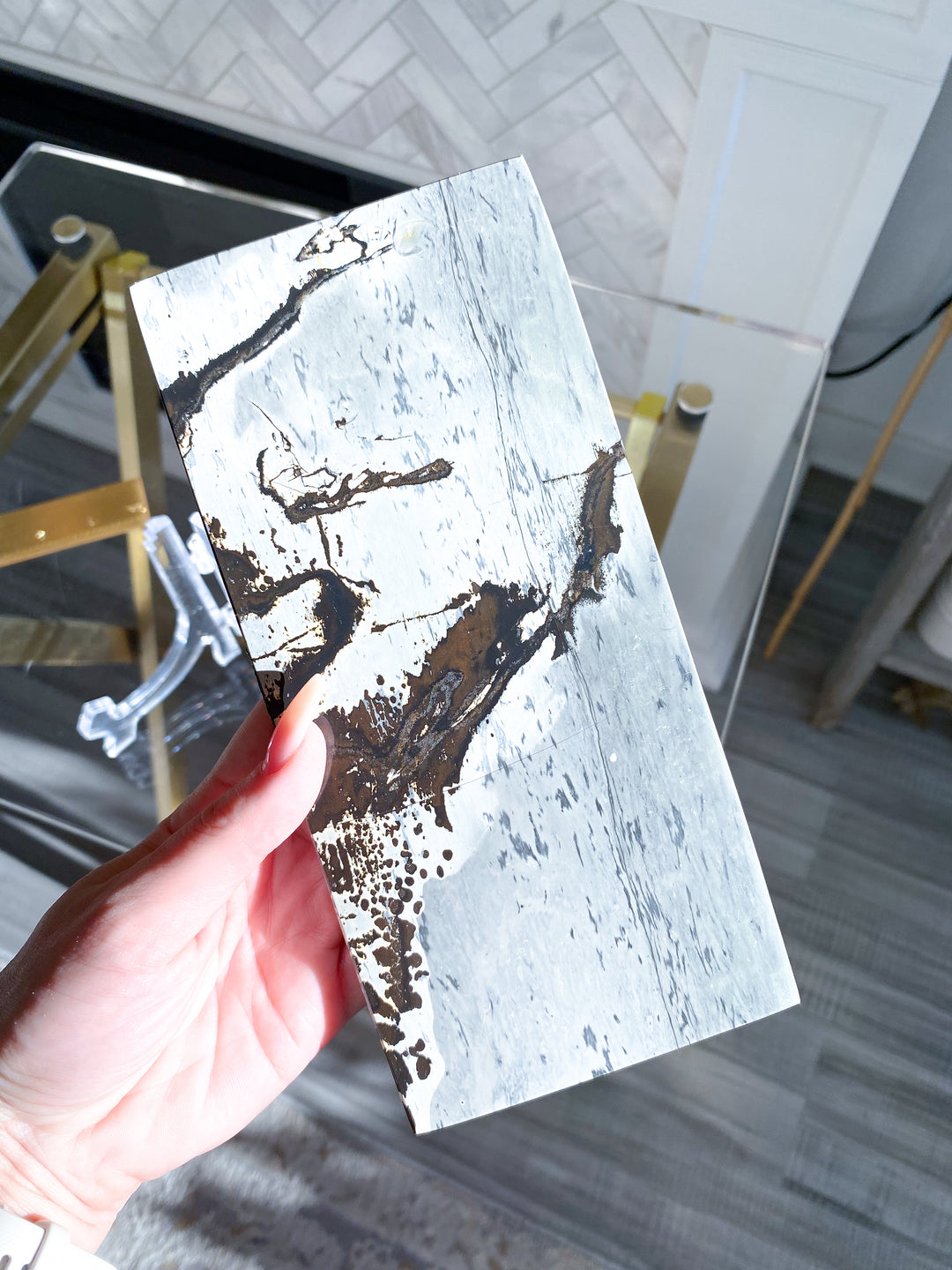 Gorgeous Picture Jasper Slab on Stand