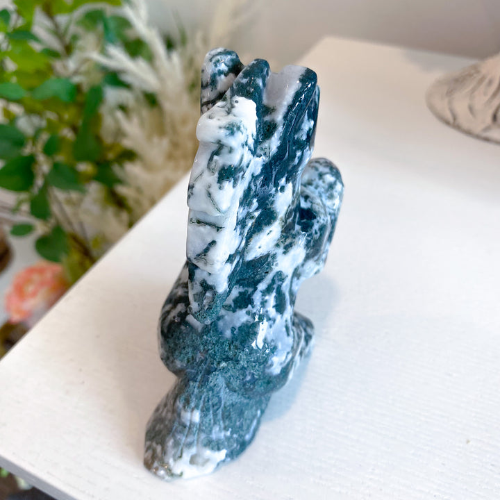 Large Moss Agate Horse 
