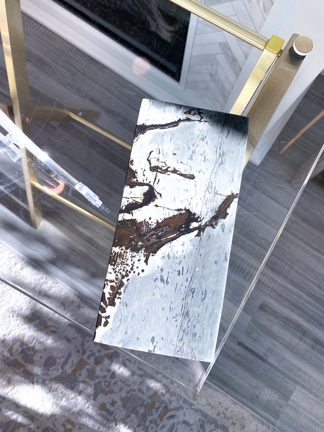 Gorgeous Picture Jasper Slab on Stand