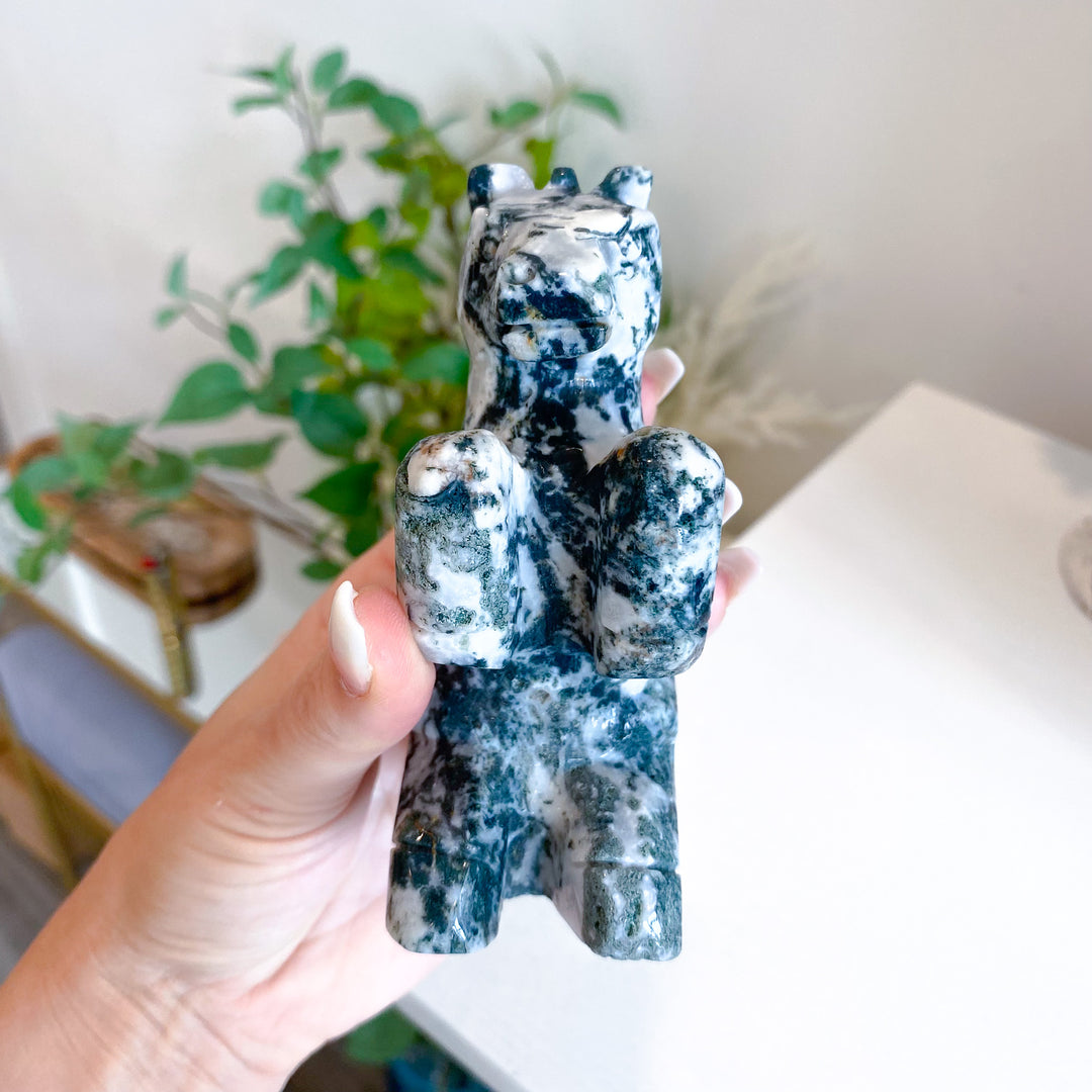 Large Moss Agate Horse 