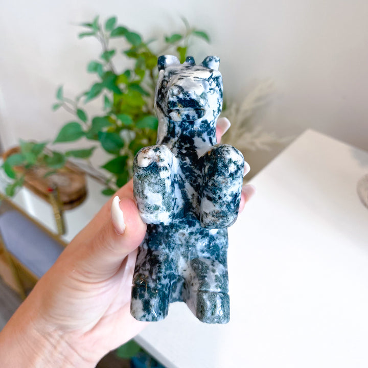 Large Moss Agate Horse 
