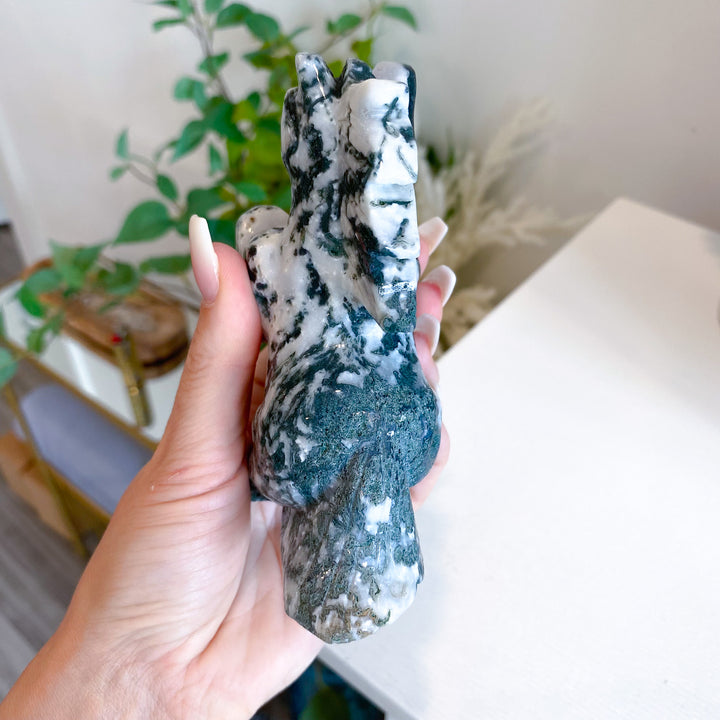 Large Moss Agate Horse 