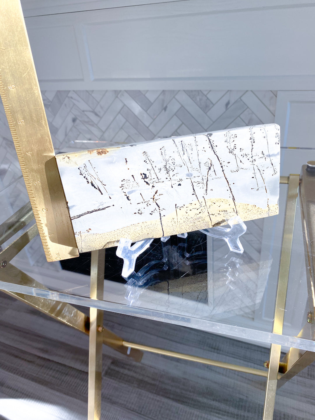 Gorgeous Picture Jasper Slab on Stand #2