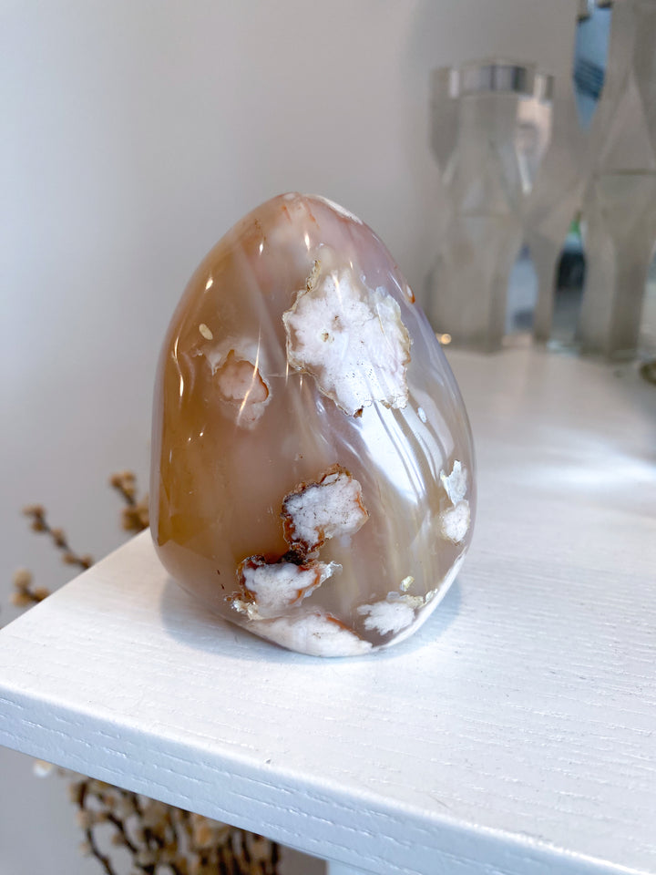 Pink, Red Flower Agate Freeform #2