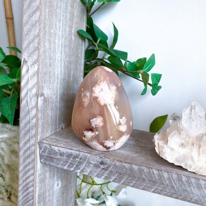 Pink, Red Flower Agate Freeform #2