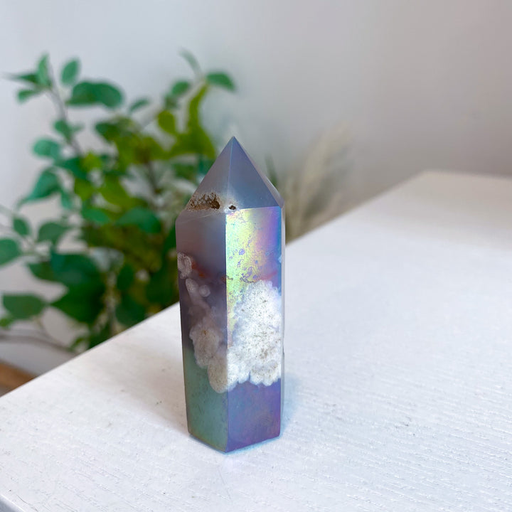 Dark Aura Flower Agate Tower 