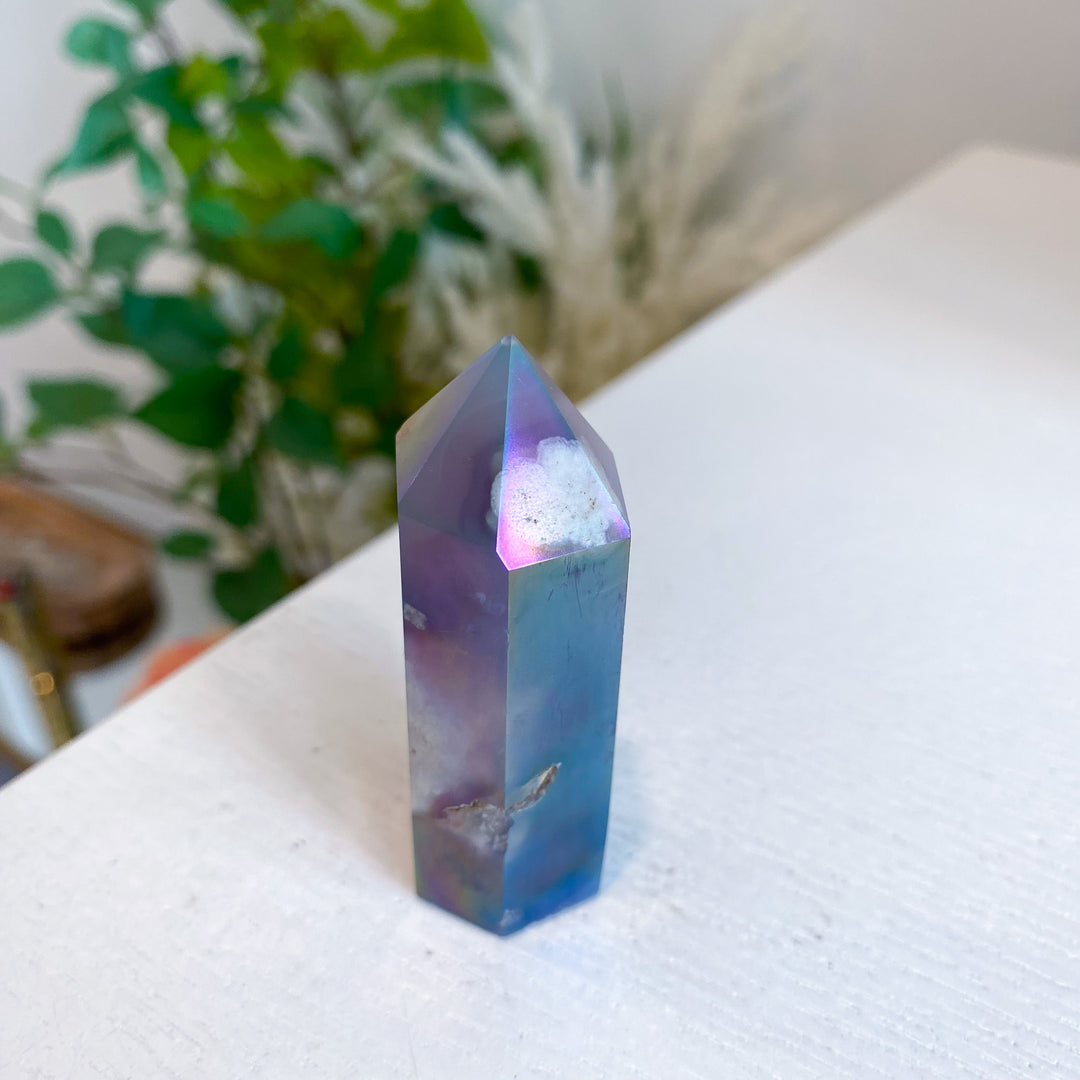 Dark Aura Flower Agate Tower 