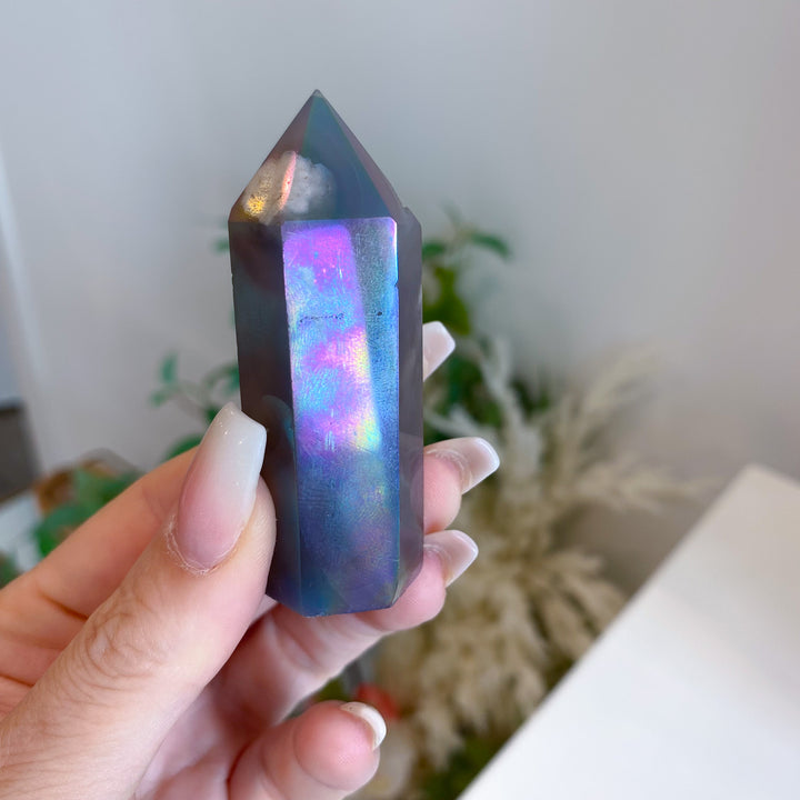 Dark Aura Flower Agate Tower 