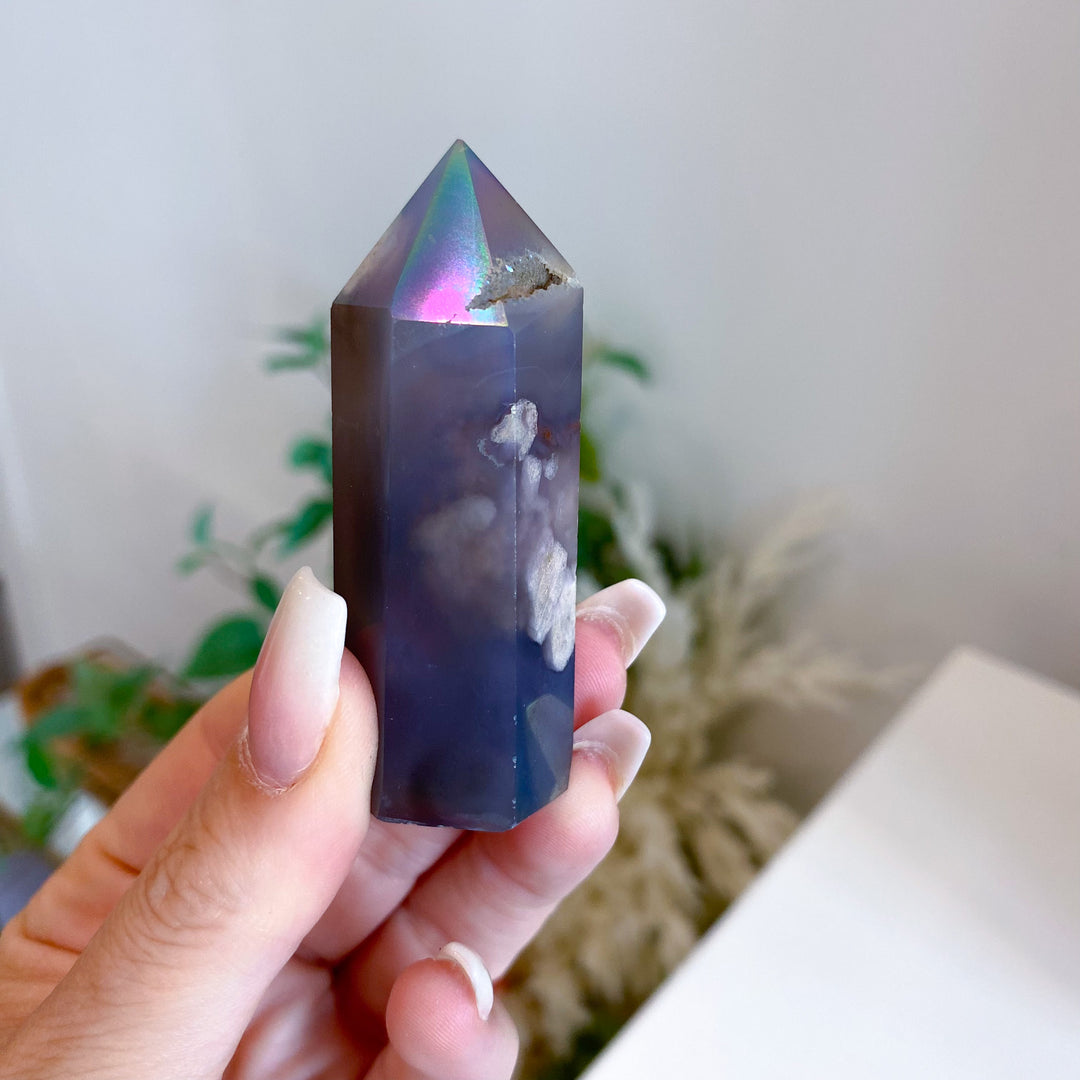 Dark Aura Flower Agate Tower 