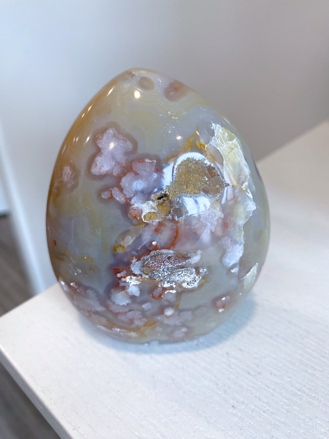 Mauve, Brown, Red Flower Agate Freeform #4