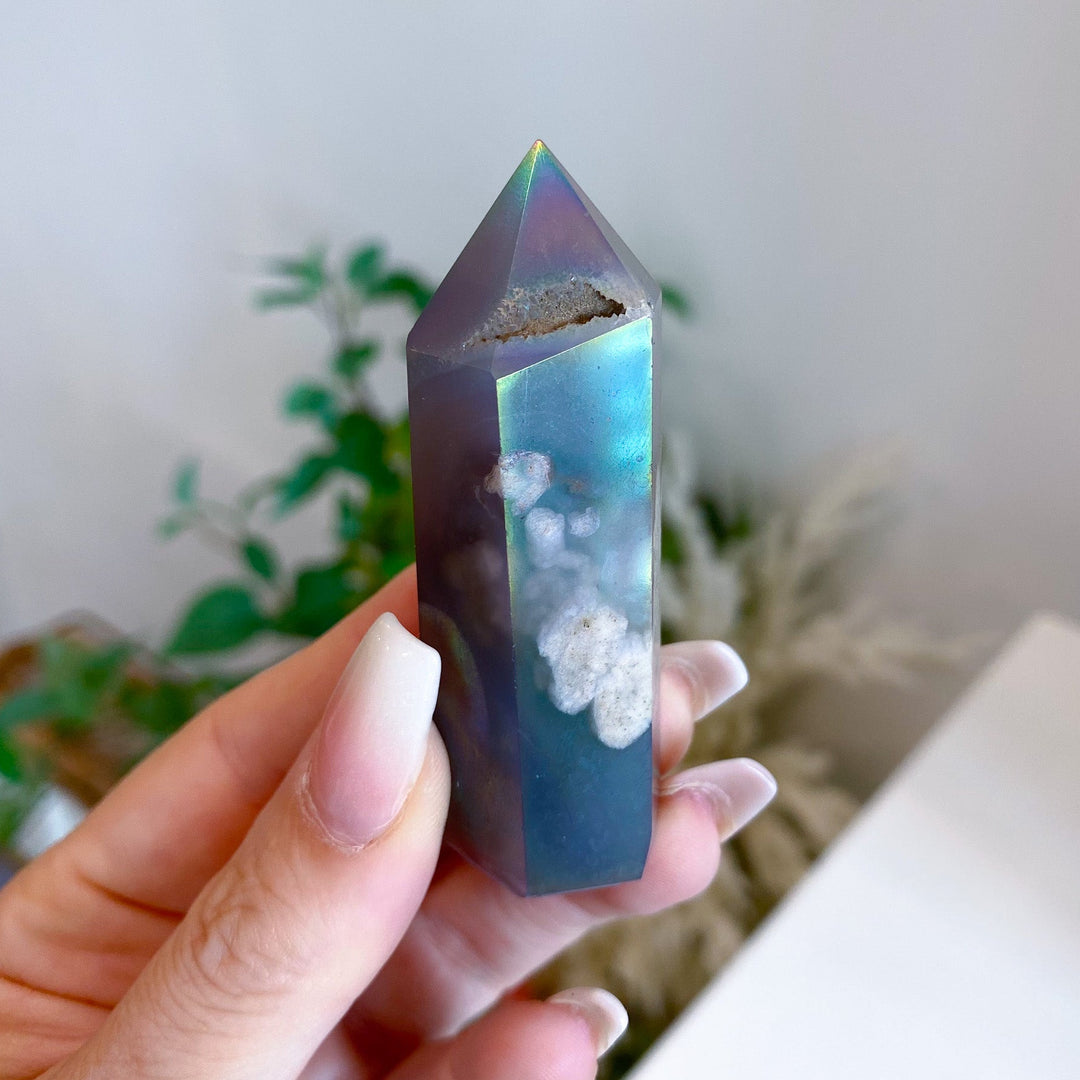 Dark Aura Flower Agate Tower 