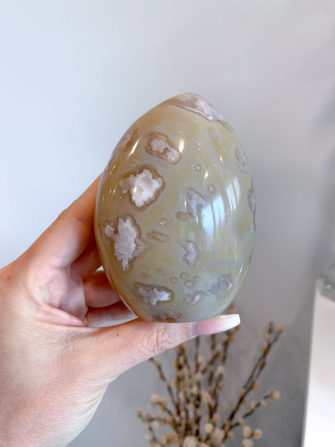 Mauve, Brown, Red Flower Agate Freeform #4