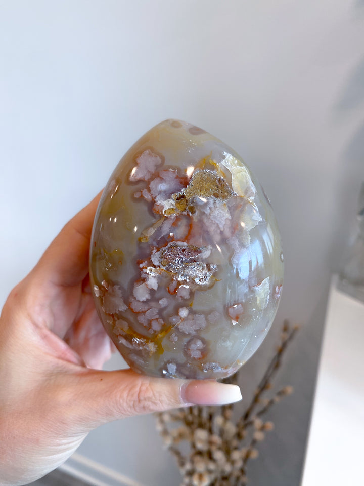 Mauve, Brown, Red Flower Agate Freeform #4