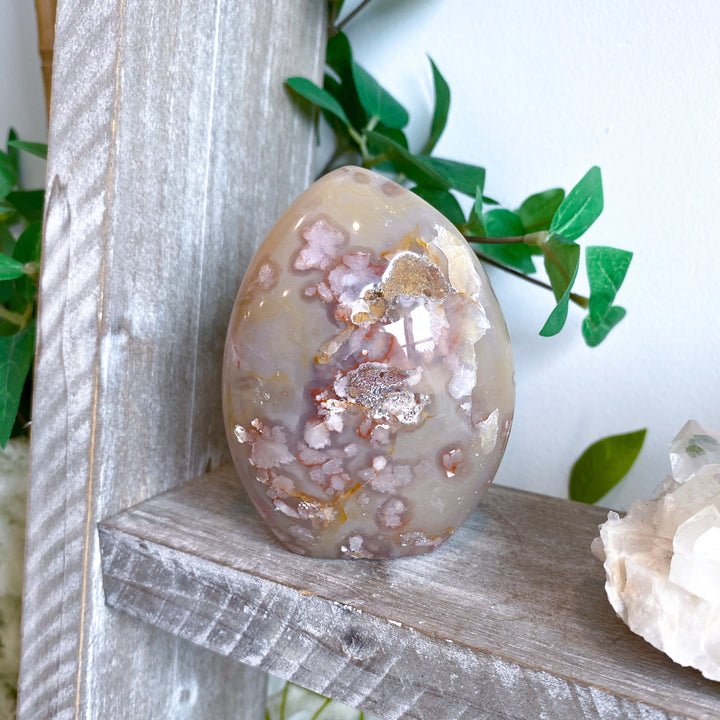 Mauve, Brown, Red Flower Agate Freeform #4
