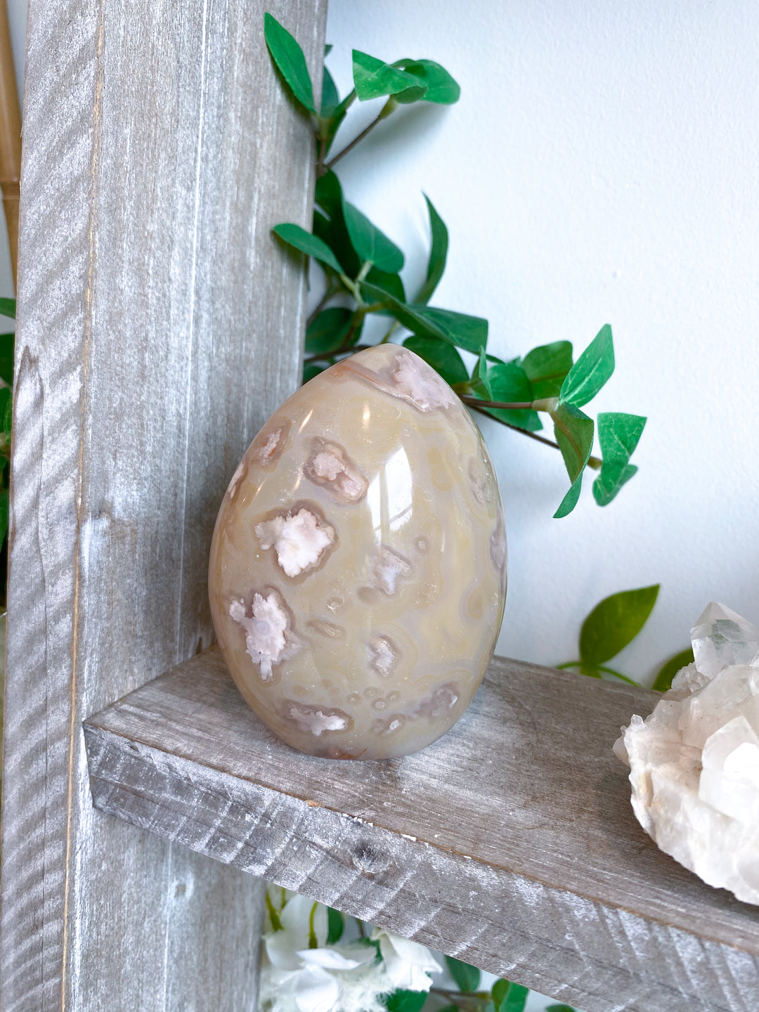 Mauve, Brown, Red Flower Agate Freeform #4