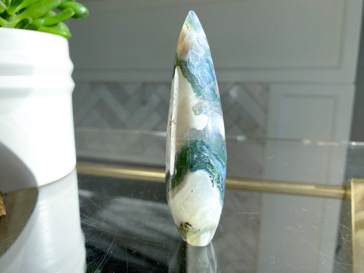 Beautiful Moss Agate Flame - Get Exact Item